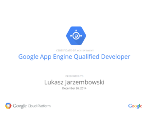 Google App Engine Qualified Developer